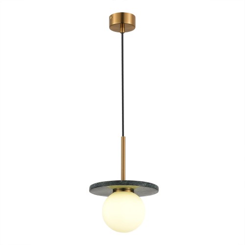 SL1191.363.01 Светильник подвесной ST-Luce Латунь/Латунь, Зеленый G9 LED 1*5W 4000K NEBULA