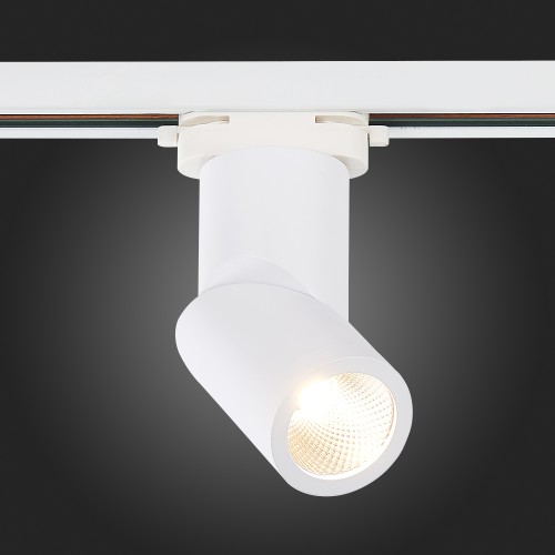 ST650.536.10 Св-к трек. Белый LED 1*10W 3000K 800Lm Ra>90 38° IP20 D60xH190 165-265V Однофазная трековая система