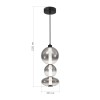 SL6119.403.24 Светильник подвесной ST-Luce Черный/Дымчато-Серый LED 1*24W 3000K PERLINA