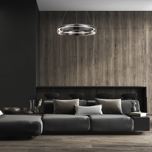 SL6019.333.01 Светильник подвесной ST-Luce Черный/Дымчатый, Белый LED 1*36W 3000K FORAY
